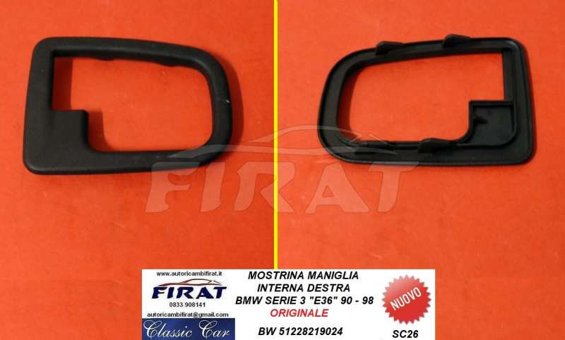 MOSTRINA MANIGLIA BMW SERIE 3 E36 (51228219024)